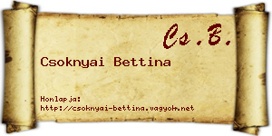 Csoknyai Bettina névjegykártya