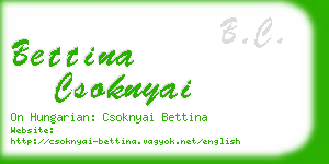 bettina csoknyai business card